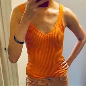 Brand New Vintage Style Orange Tank Top